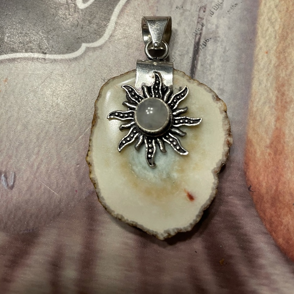 Beautiful silver sterling moon necklace